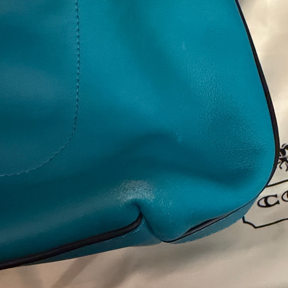 Coach Tourmaine/Robin’s Egg tote with tassels - Picture 10 of 12